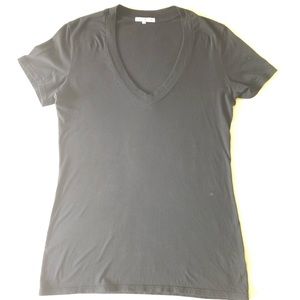 James Perse Standard Black V-neck T-shirt